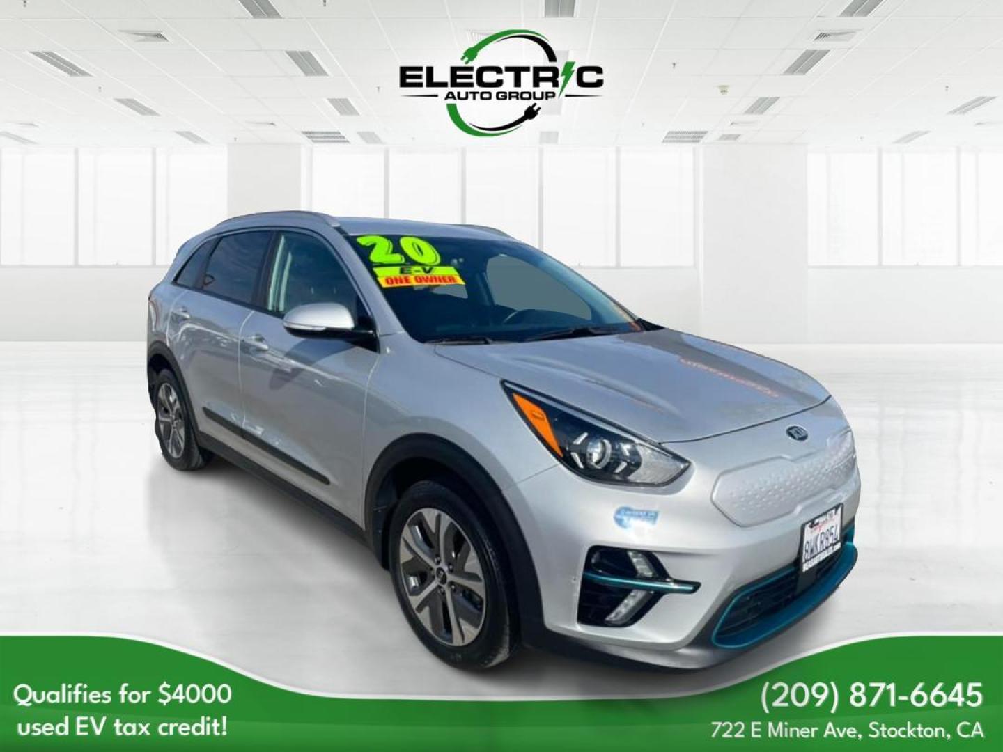 2020 SILVER /BLACK Kia Niro EV (KNDCC3LG3L5) , located at 722 E Miner Ave, Stockton, CA, 95202, (209) 871-6645, 37.956711, -121.282310 - PLUS TAXES AND FEES - Photo#0