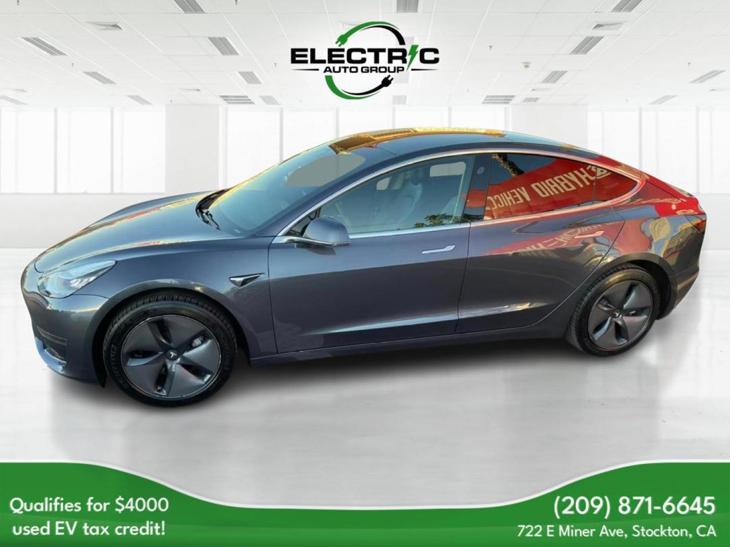 2019 /BLACK Tesla Model 3 Base (5YJ3E1EAXKF) with an ELECTRIC engine, 1A transmission, located at 722 E Miner Ave, Stockton, CA, 95202, (209) 871-6645, 37.956711, -121.282310 - PLUS TAXES AND FEE - Photo#3