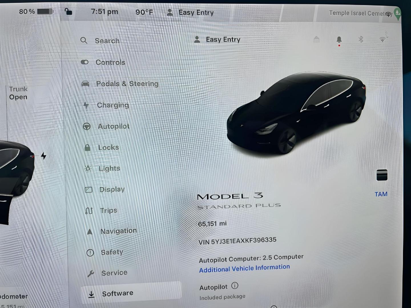 2019 /BLACK Tesla Model 3 Base (5YJ3E1EAXKF) with an ELECTRIC engine, 1A transmission, located at 722 E Miner Ave, Stockton, CA, 95202, (209) 871-6645, 37.956711, -121.282310 - PLUS TAXES AND FEE - Photo#12