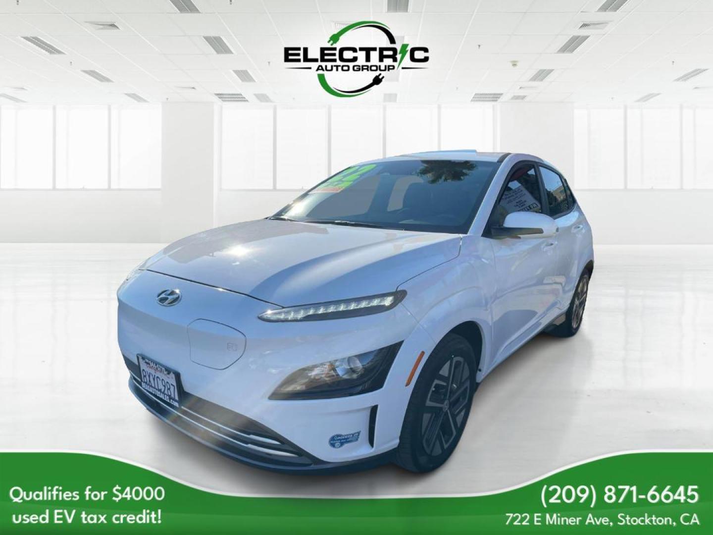 2022 /GRAY Hyundai Kona EV Limited (KM8K33AGNU1) with an ELECTRIC engine, 1A transmission, located at 722 E Miner Ave, Stockton, CA, 95202, (209) 871-6645, 37.956711, -121.282310 - PLUS TAXES AND FEES - Photo#0