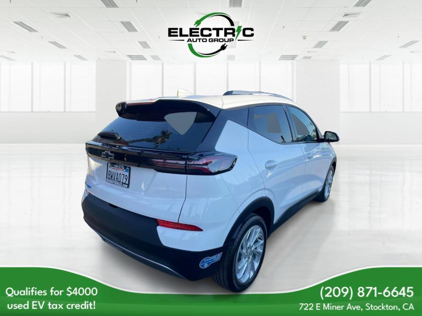 2022 /BLACK Chevrolet Bolt EV 1LT (1G1FY6S03N4) with an ELECTRIC engine, 1A transmission, located at 722 E Miner Ave, Stockton, CA, 95202, (209) 871-6645, 37.956711, -121.282310 - PLUS TAXES AND FEES - Photo#4