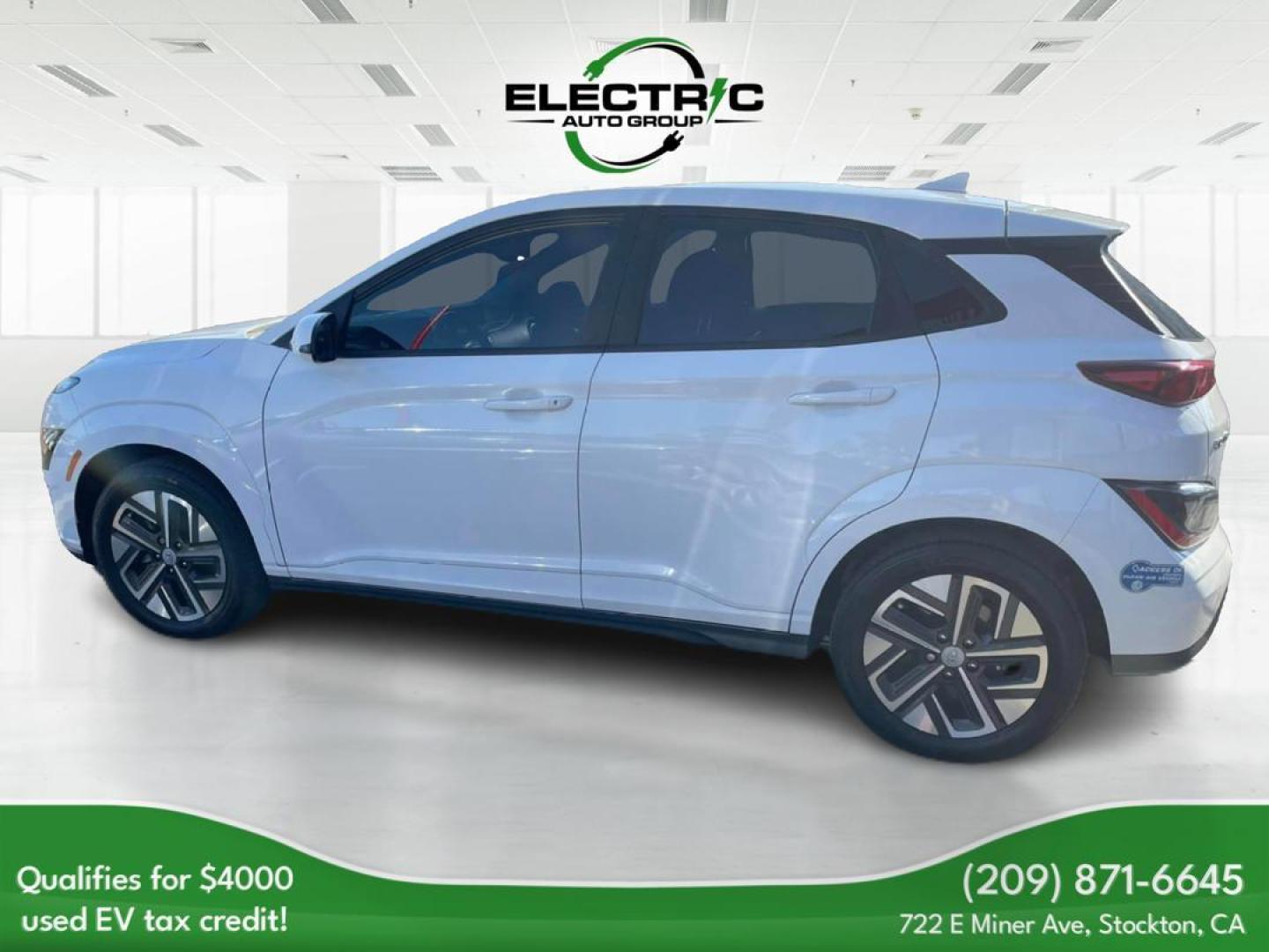 2022 Hyundai Kona EV Limited (KM8K33AG6NU) with an ELECTRIC engine, 1A transmission, located at 722 E Miner Ave, Stockton, CA, 95202, (209) 871-6645, 37.956711, -121.282310 - PLUS TAXES AND FEES - Photo#1