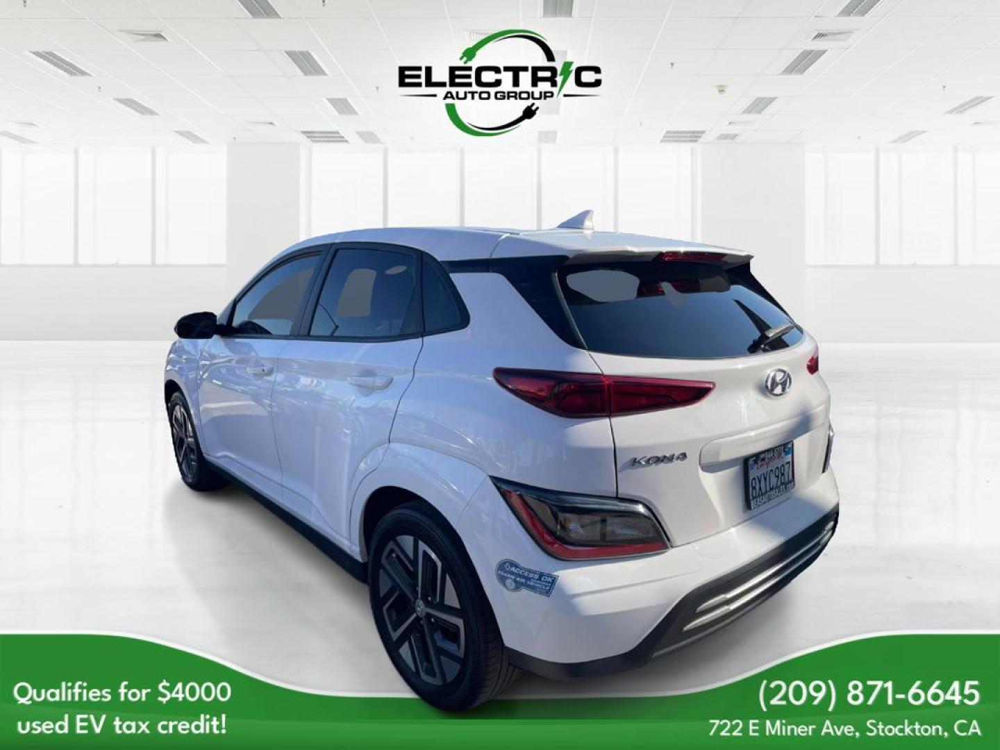 2022 Hyundai Kona EV Limited (KM8K33AG6NU) with an ELECTRIC engine, 1A transmission, located at 722 E Miner Ave, Stockton, CA, 95202, (209) 871-6645, 37.956711, -121.282310 - PLUS TAXES AND FEES - Photo#2