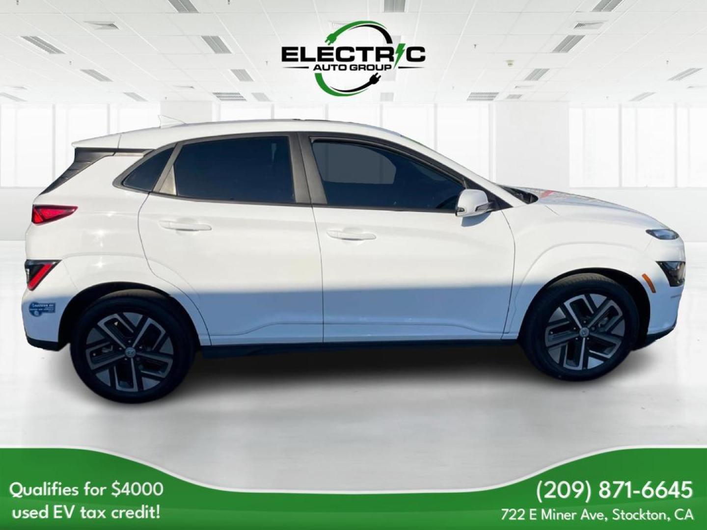 2022 Hyundai Kona EV Limited (KM8K33AG6NU) with an ELECTRIC engine, 1A transmission, located at 722 E Miner Ave, Stockton, CA, 95202, (209) 871-6645, 37.956711, -121.282310 - PLUS TAXES AND FEES - Photo#4