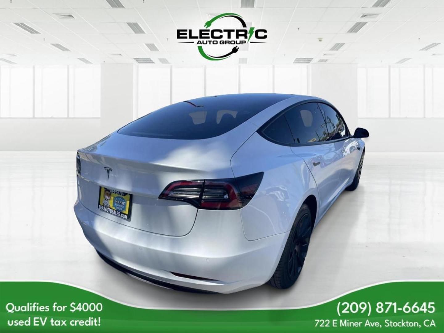 2019 WHITE Tesla Model 3 Base (5YJ3E1EA3KF) with an ELECTRIC engine, 1A transmission, located at 722 E Miner Ave, Stockton, CA, 95202, (209) 871-6645, 37.956711, -121.282310 - PLUS TAXES AND FEES - Photo#4