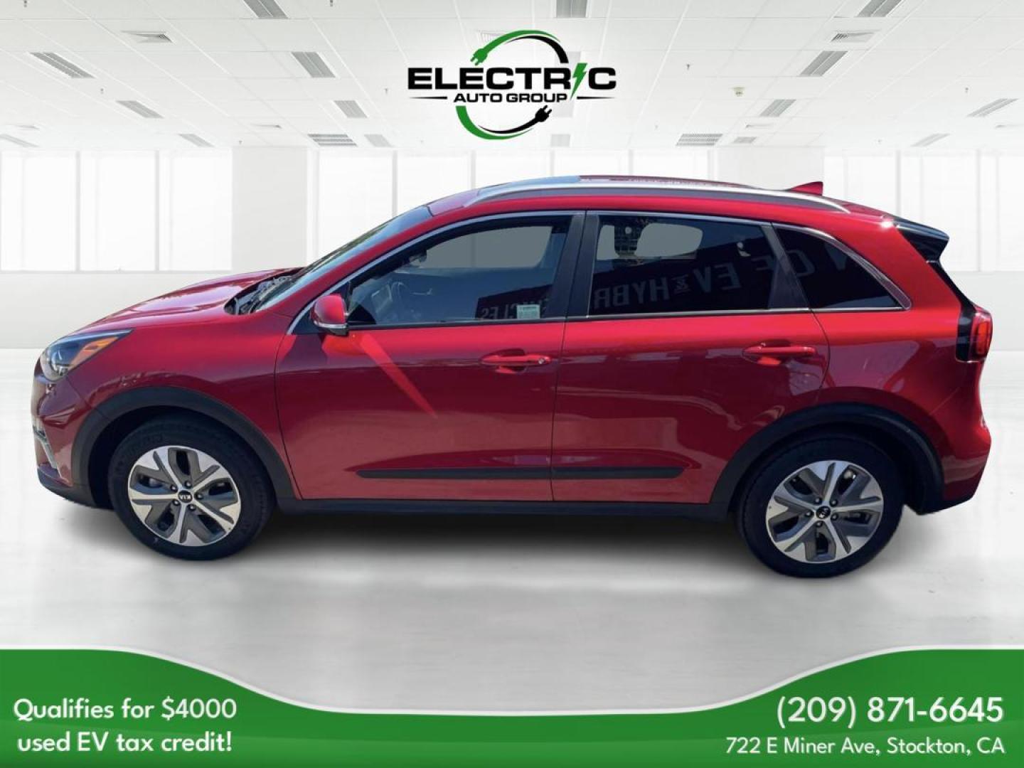 2021 RED Kia Niro EV EX Premium (KNDCE3LG0M5) , 6A transmission, located at 722 E Miner Ave, Stockton, CA, 95202, (209) 871-6645, 37.956711, -121.282310 - PLUS TAXES AND FEES - Photo#1