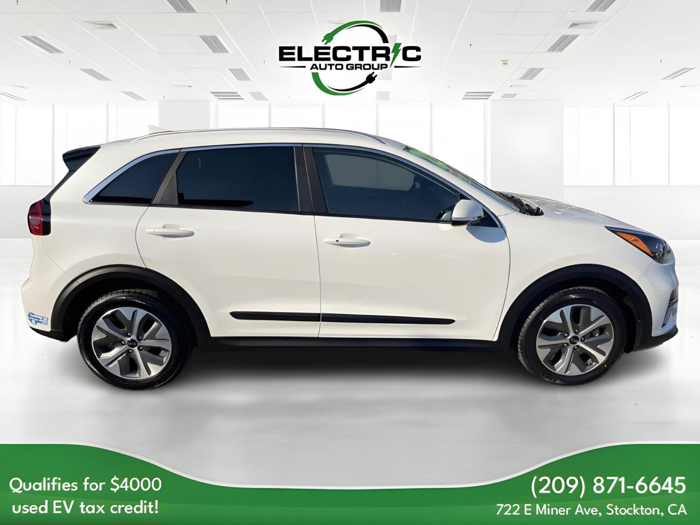 2021 WHITE /Black Kia Niro EV EX (KNDCC3LG1M5) , 6A transmission, located at 722 E Miner Ave, Stockton, CA, 95202, (209) 871-6645, 37.956711, -121.282310 - PLUS TAXES AND FEES - Photo#7