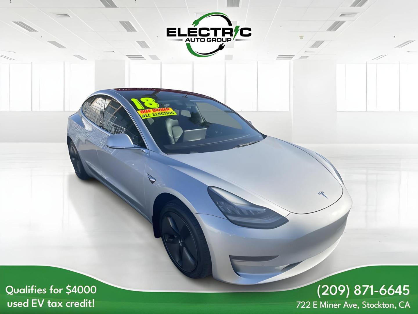 2018 Tesla Model 3 Long Range (5YJ3E1EA4JF) with an ELECTRIC engine, 1A transmission, located at 722 E Miner Ave, Stockton, CA, 95202, (209) 871-6645, 37.956711, -121.282310 - PLUS TAXES AND FEES - Photo#0