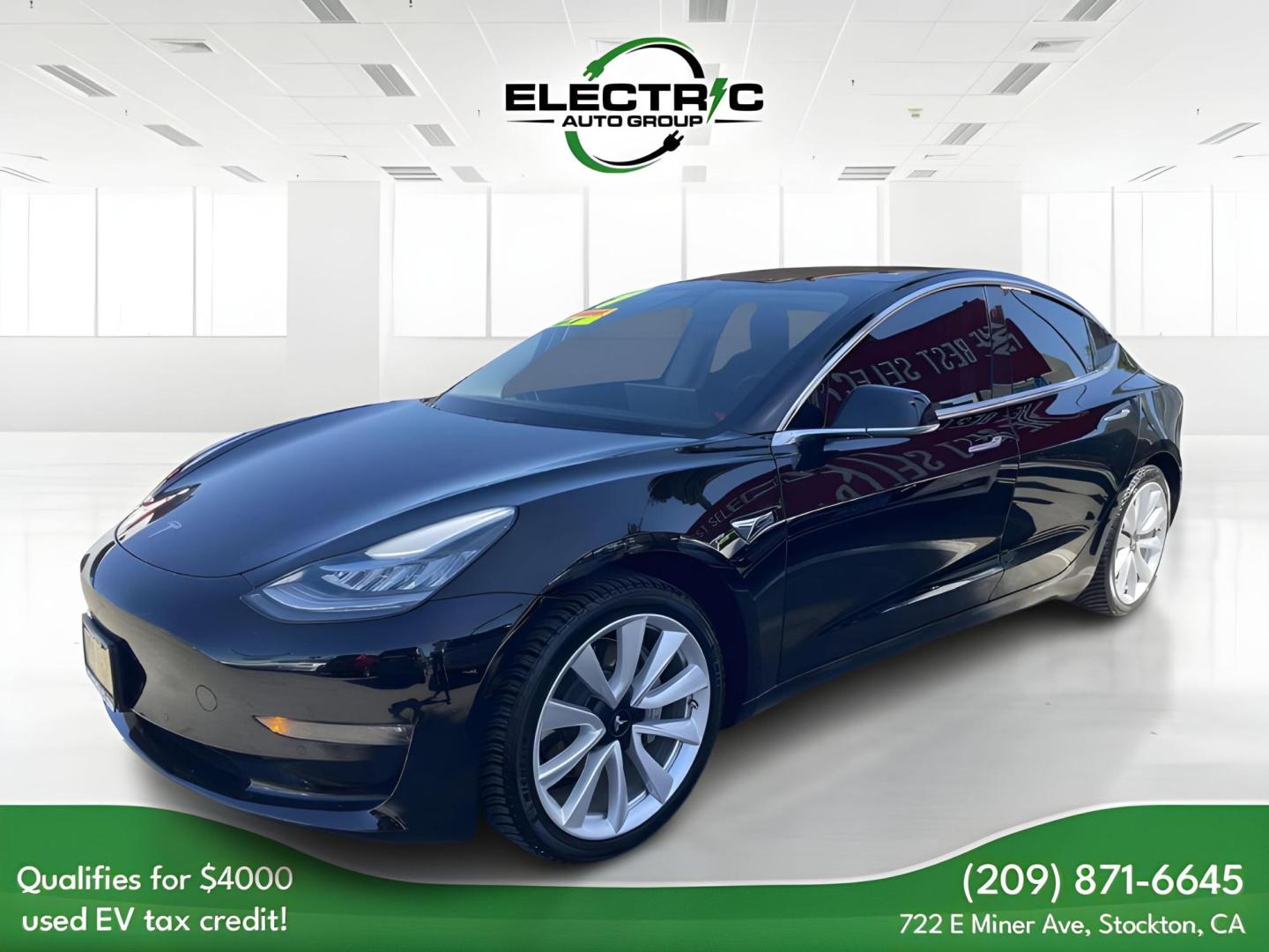 2019 BLACK /BLACK Tesla Model 3 Base (5YJ3E1EAXKF) with an ELECTRIC engine, 1A transmission, located at 722 E Miner Ave, Stockton, CA, 95202, (209) 871-6645, 37.956711, -121.282310 - PLUS TAXES AND FEES - Photo#1