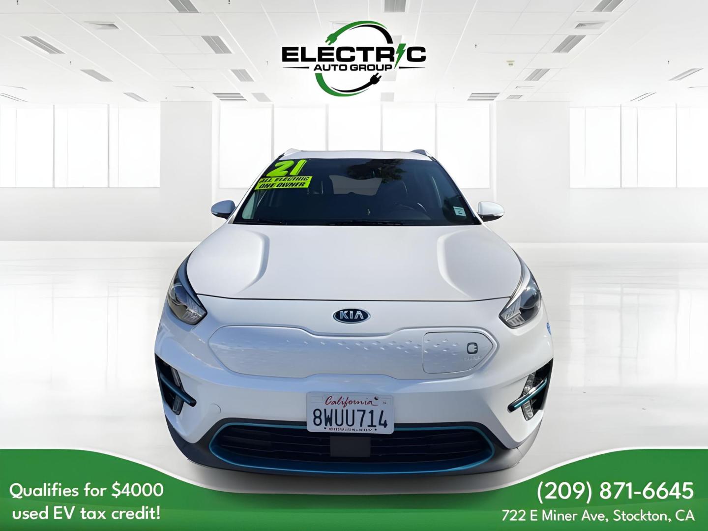 2021 WHITE Kia Niro EV EX (KNDCC3LG2M5) , 6A transmission, located at 722 E Miner Ave, Stockton, CA, 95202, (209) 871-6645, 37.956711, -121.282310 - PLUS TAXES AND FEES - Photo#1