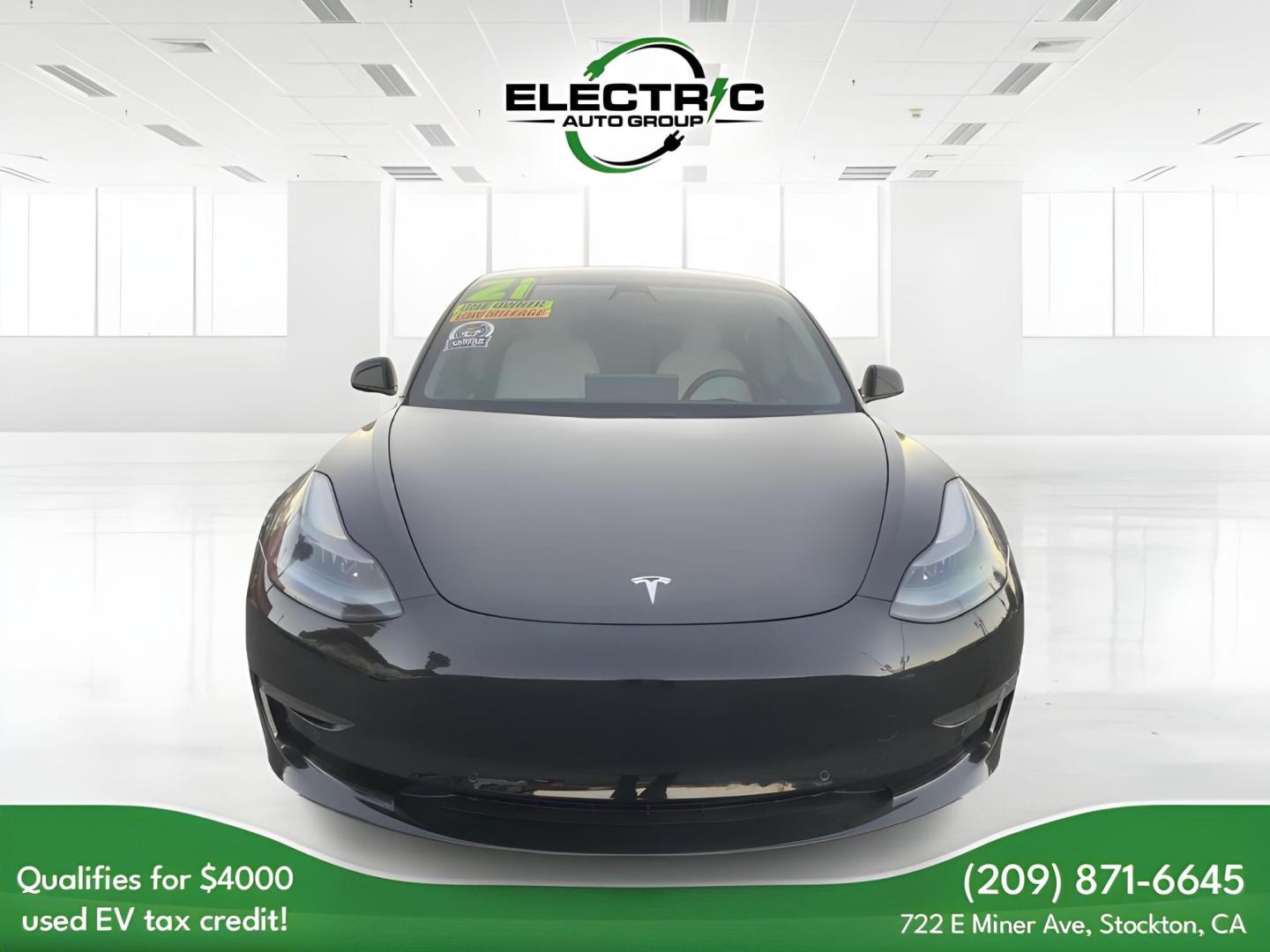 2021 BLACK Tesla Model 3 Standard Range Plus (5YJ3E1EA0MF) with an ELECTRIC engine, 1A transmission, located at 722 E Miner Ave, Stockton, CA, 95202, (209) 871-6645, 37.956711, -121.282310 - PLUS TAXES AND FEES - Photo#1