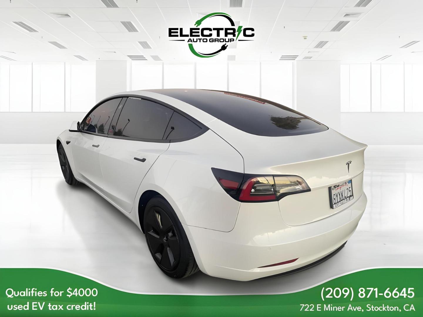 2021 Tesla Model 3 Standard Range Plus (5YJ3E1EA4MF) with an ELECTRIC engine, 1A transmission, located at 722 E Miner Ave, Stockton, CA, 95202, (209) 871-6645, 37.956711, -121.282310 - Photo#4