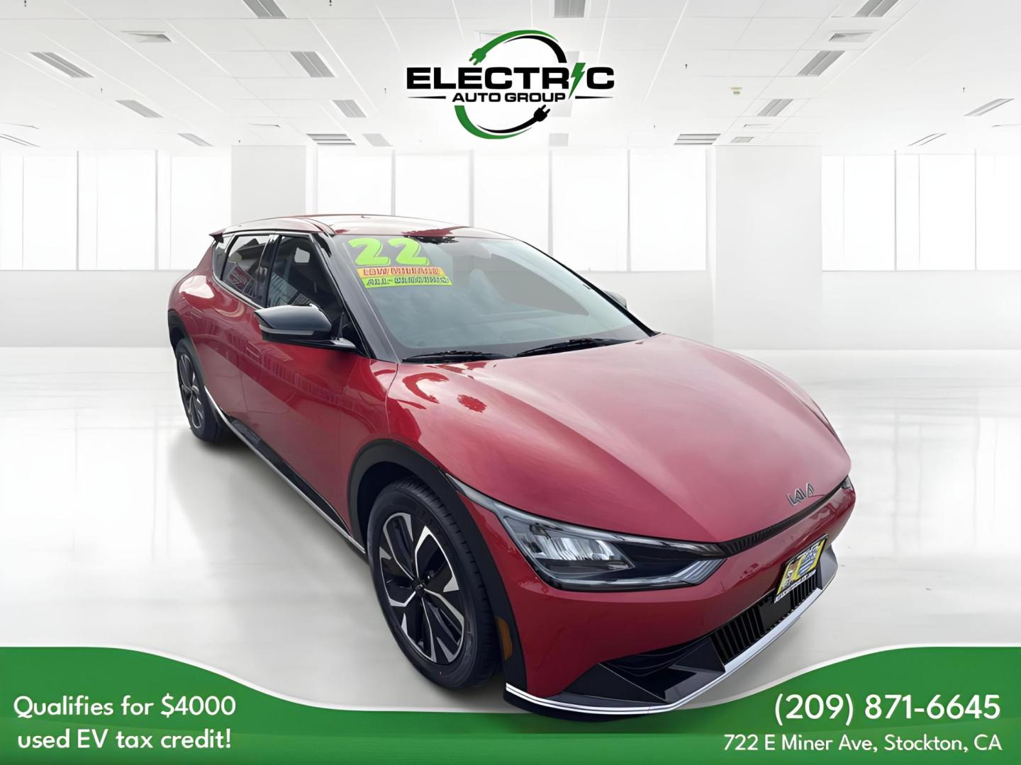 2022 RED Kia EV6 GT-Line (KNDC34LA6N5) , located at 722 E Miner Ave, Stockton, CA, 95202, (209) 871-6645, 37.956711, -121.282310 - PLUS TAXES AND FEES - Photo#0