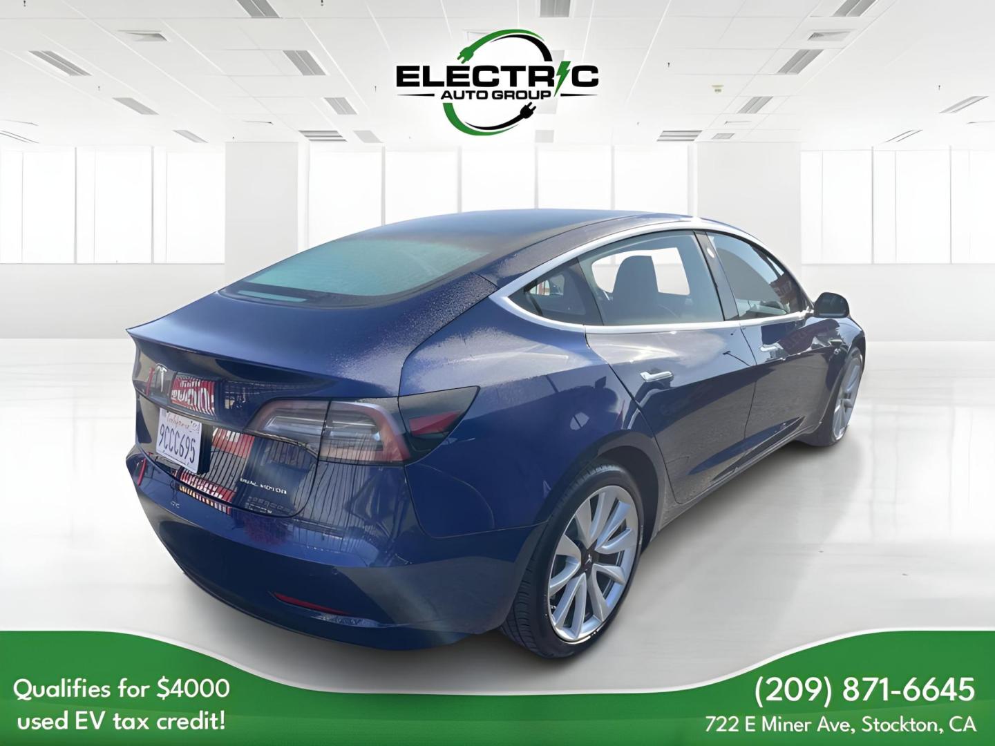 2019 BLACK Tesla Model 3 Base (5YJ3E1EB2KF) with an ELECTRIC engine, 1A transmission, located at 722 E Miner Ave, Stockton, CA, 95202, (209) 871-6645, 37.956711, -121.282310 - PLUS TAXES AND FEES - Photo#1