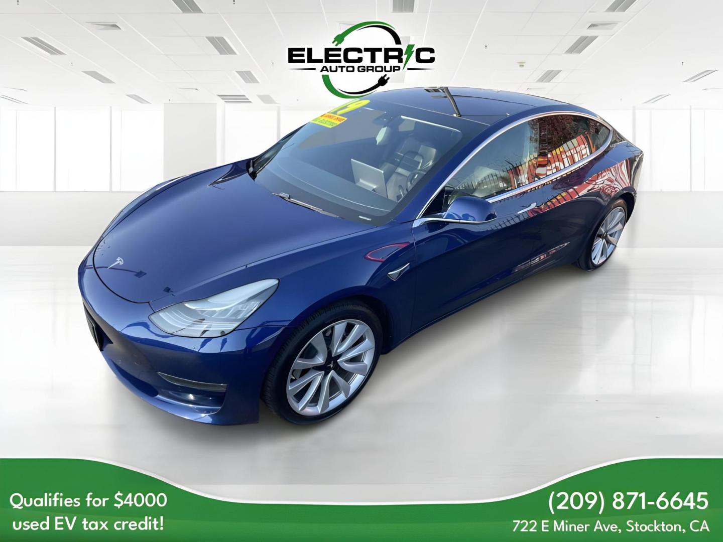 2019 BLACK Tesla Model 3 Base (5YJ3E1EB2KF) with an ELECTRIC engine, 1A transmission, located at 722 E Miner Ave, Stockton, CA, 95202, (209) 871-6645, 37.956711, -121.282310 - PLUS TAXES AND FEES - Photo#3