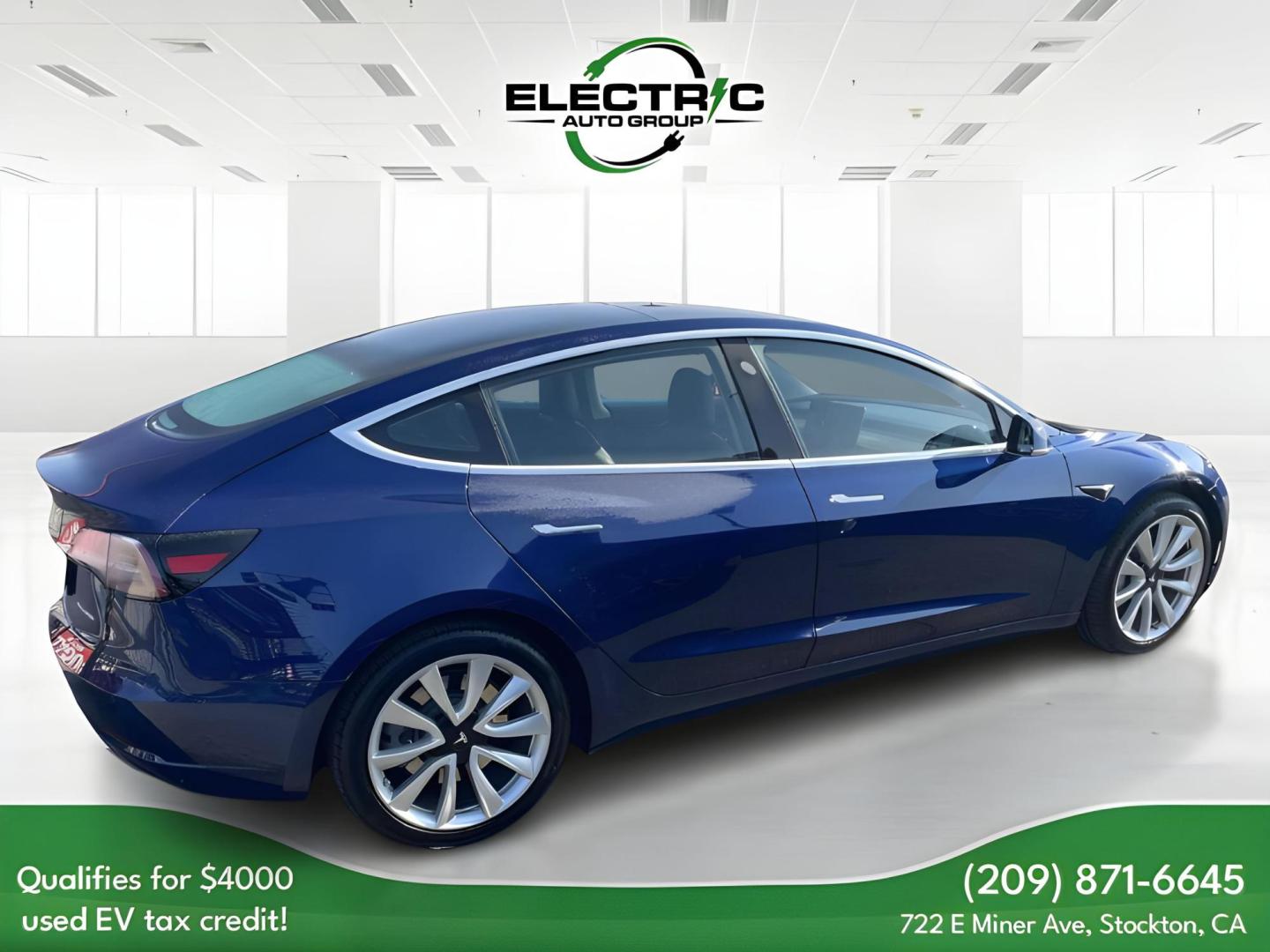 2019 BLACK Tesla Model 3 Base (5YJ3E1EB2KF) with an ELECTRIC engine, 1A transmission, located at 722 E Miner Ave, Stockton, CA, 95202, (209) 871-6645, 37.956711, -121.282310 - PLUS TAXES AND FEES - Photo#4