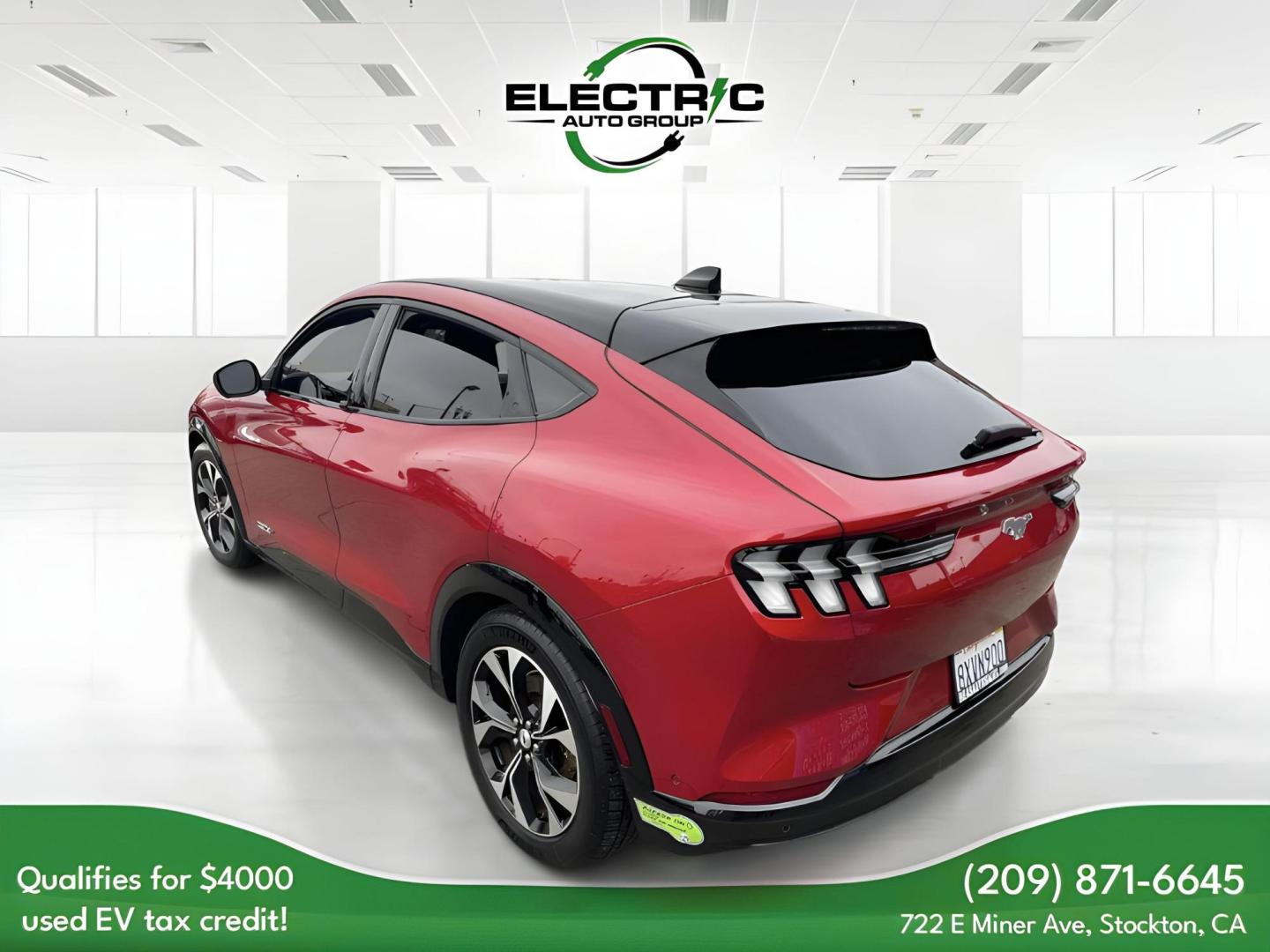 2021 RED Ford Mustang Mach-E Premium (3FMTK3R72MM) with an ELECTRIC engine, 1A transmission, located at 722 E Miner Ave, Stockton, CA, 95202, (209) 871-6645, 37.956711, -121.282310 - PLUS TAXES AND FEES - Photo#4