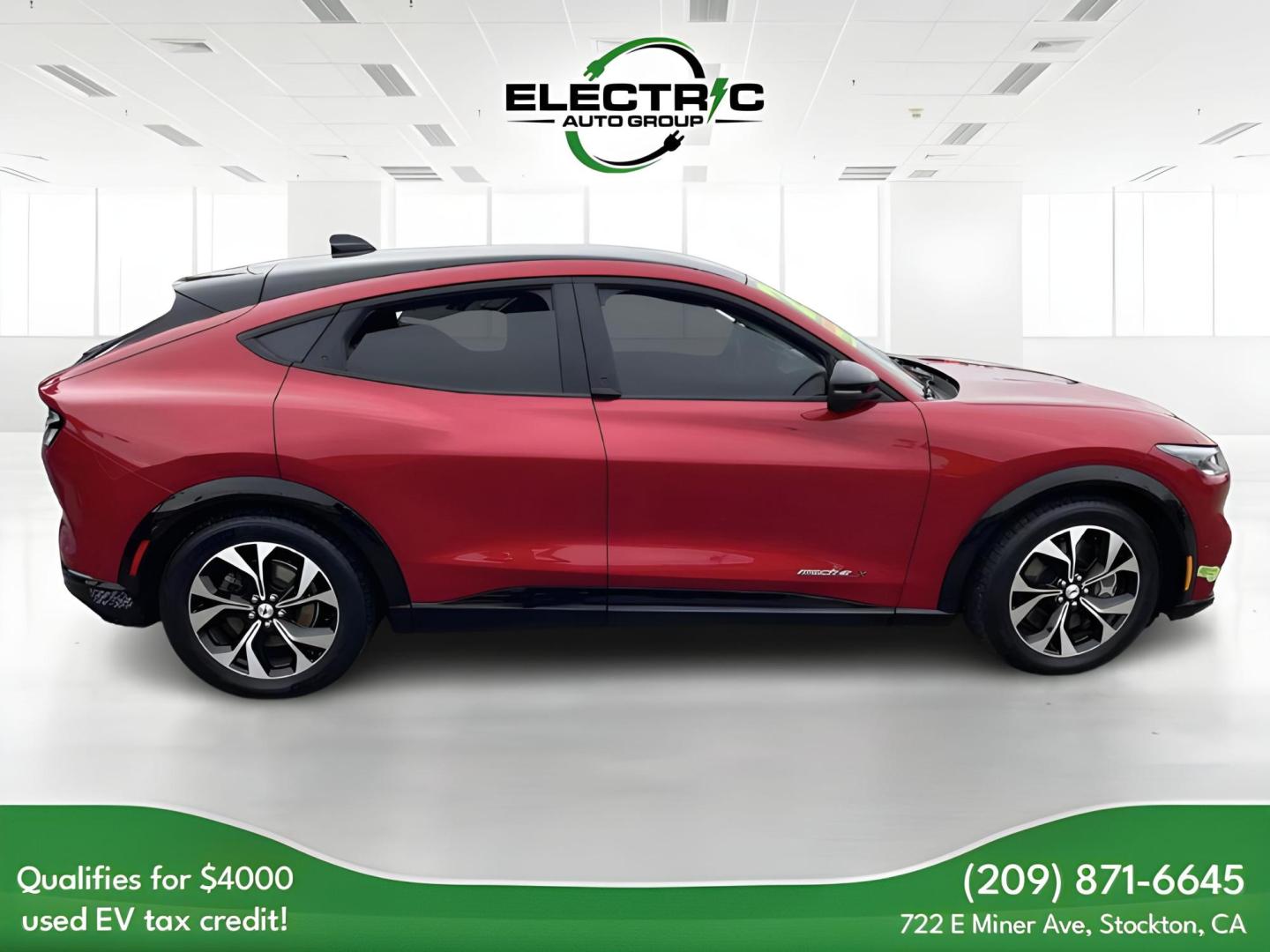 2021 RED Ford Mustang Mach-E Premium (3FMTK3R72MM) with an ELECTRIC engine, 1A transmission, located at 722 E Miner Ave, Stockton, CA, 95202, (209) 871-6645, 37.956711, -121.282310 - PLUS TAXES AND FEES - Photo#7