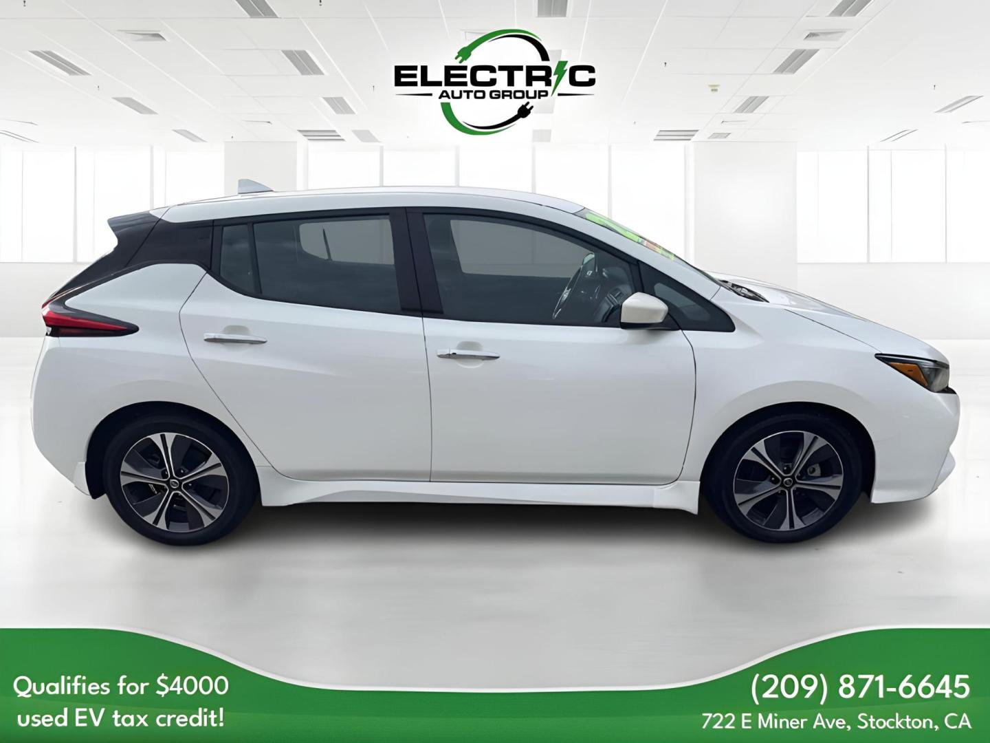 2022 WHITE Nissan LEAF SV (1N4AZ1CV4NC) with an ELECTRIC engine, CVT transmission, located at 722 E Miner Ave, Stockton, CA, 95202, (209) 871-6645, 37.956711, -121.282310 - PLUS TAXES AND FEES - Photo#7