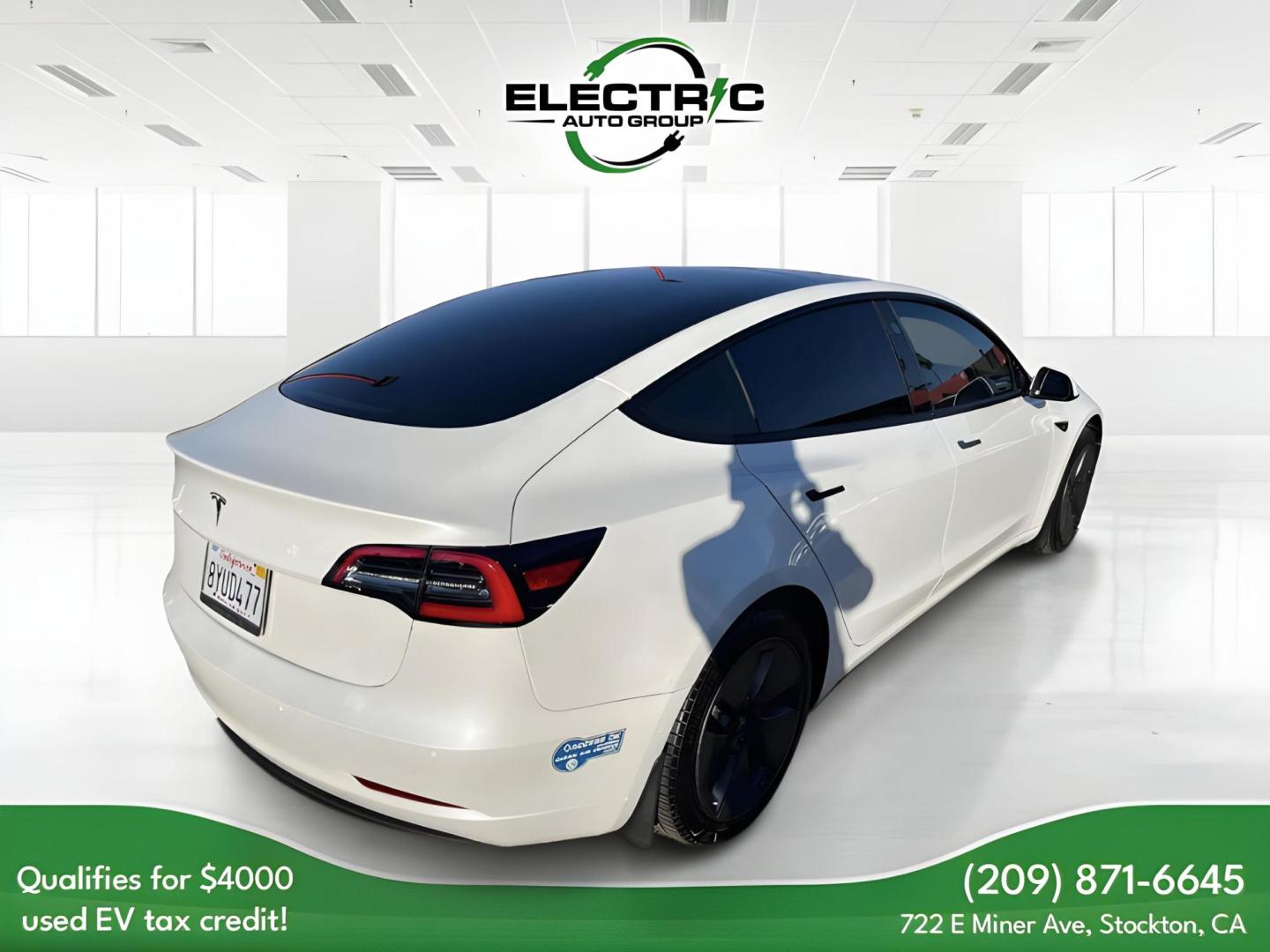 2021 WHITE Tesla Model 3 Standard Range Plus (5YJ3E1EA8MF) with an ELECTRIC engine, 1A transmission, located at 722 E Miner Ave, Stockton, CA, 95202, (209) 871-6645, 37.956711, -121.282310 - PLUS TAXES AND FEES - Photo#6