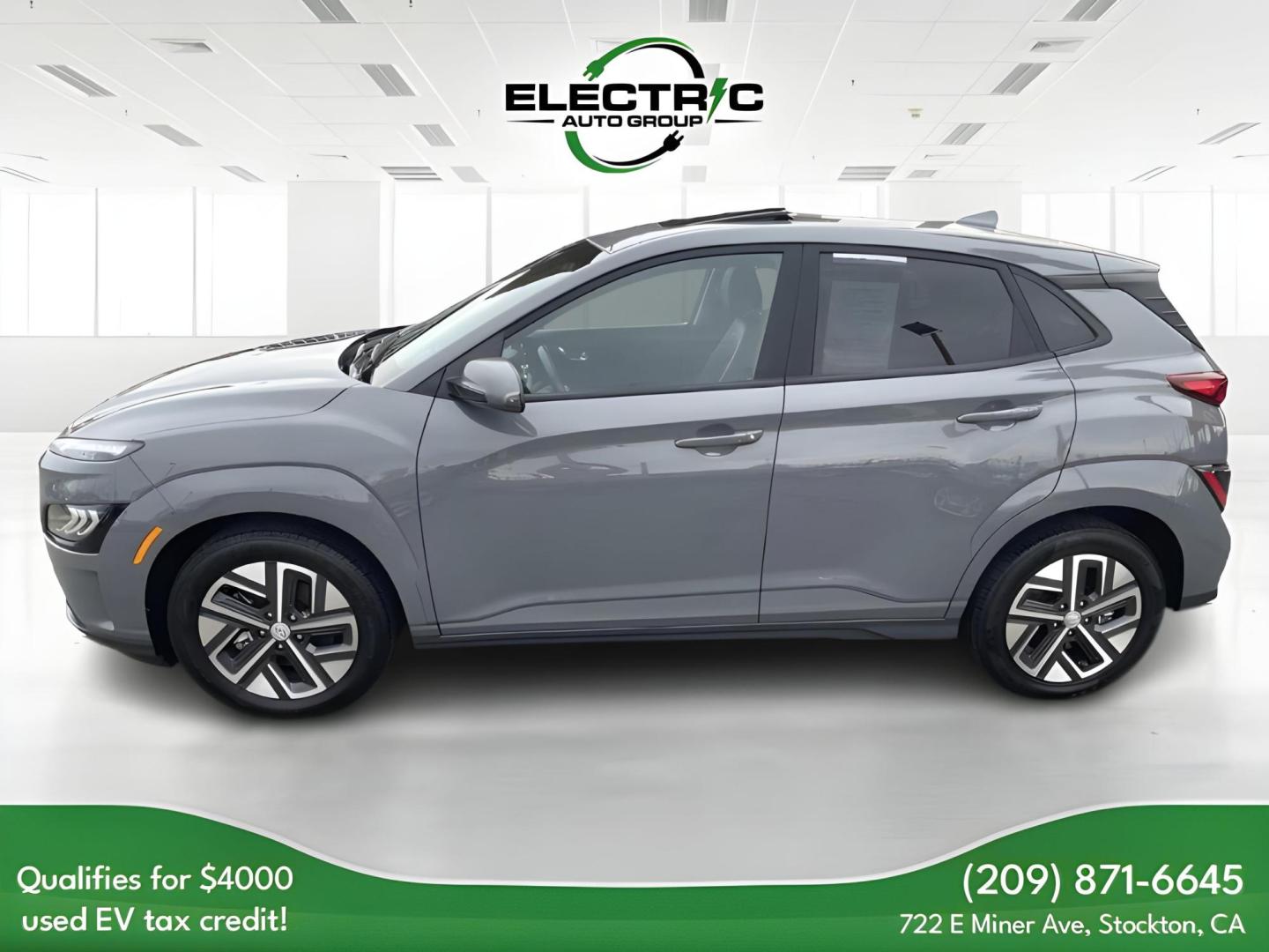 2022 Hyundai Kona EV Ultimate (KM8K53AG4NU) with an ELECTRIC engine, 1A transmission, located at 722 E Miner Ave, Stockton, CA, 95202, (209) 871-6645, 37.956711, -121.282310 - PLUS TAXES AND FEES - Photo#3