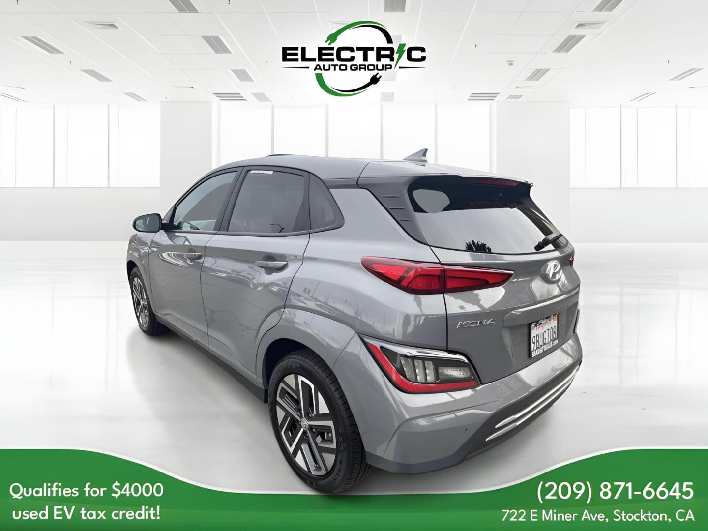 2022 Hyundai Kona EV Ultimate (KM8K53AG4NU) with an ELECTRIC engine, 1A transmission, located at 722 E Miner Ave, Stockton, CA, 95202, (209) 871-6645, 37.956711, -121.282310 - PLUS TAXES AND FEES - Photo#4