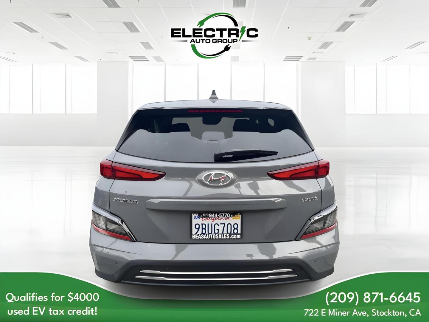 2022 Hyundai Kona EV Ultimate (KM8K53AG4NU) with an ELECTRIC engine, 1A transmission, located at 722 E Miner Ave, Stockton, CA, 95202, (209) 871-6645, 37.956711, -121.282310 - PLUS TAXES AND FEES - Photo#5