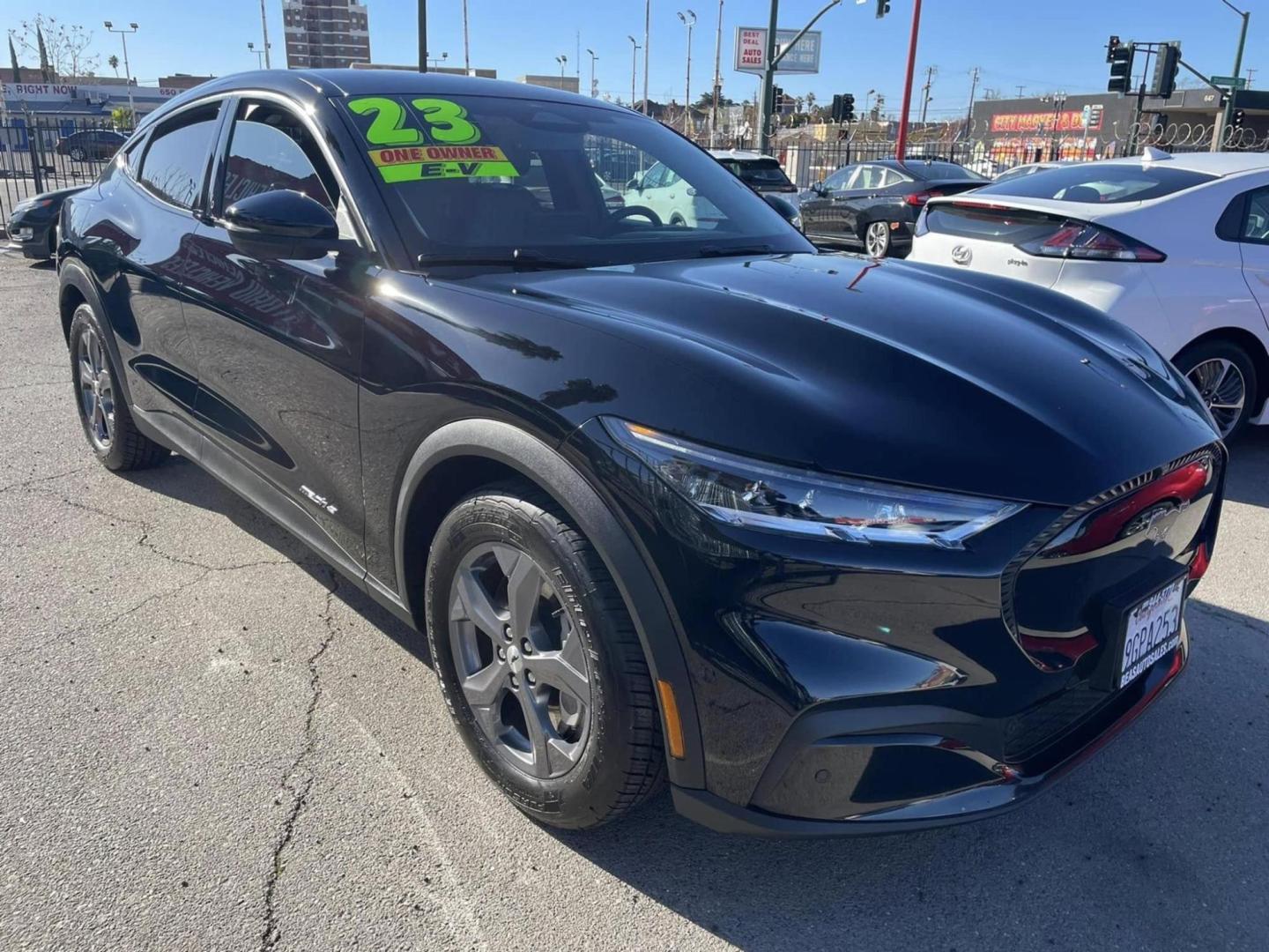 2023 BLACK Ford Mustang Mach-E Select (3FMTK1RM6PM) with an ELECTRIC engine, 1A transmission, located at 722 E Miner Ave, Stockton, CA, 95202, (209) 871-6645, 37.956711, -121.282310 - PLUS TAXES AND FEES NO CHARGER AVAILABE - Photo#1