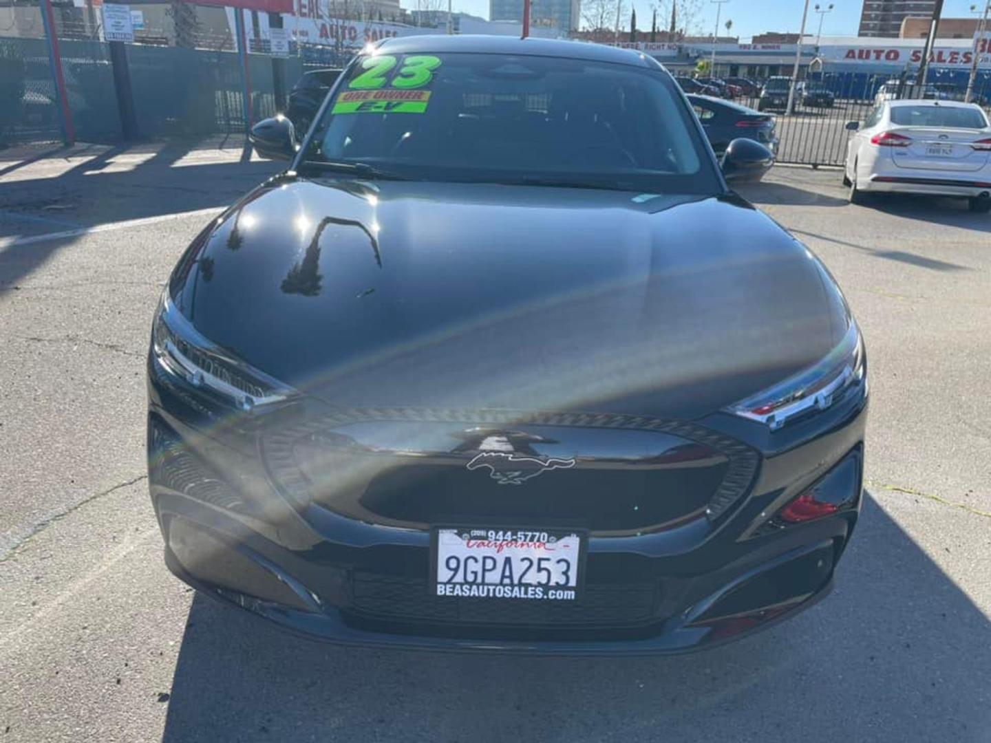 2023 BLACK Ford Mustang Mach-E Select (3FMTK1RM6PM) with an ELECTRIC engine, 1A transmission, located at 722 E Miner Ave, Stockton, CA, 95202, (209) 871-6645, 37.956711, -121.282310 - PLUS TAXES AND FEES NO CHARGER AVAILABE - Photo#2