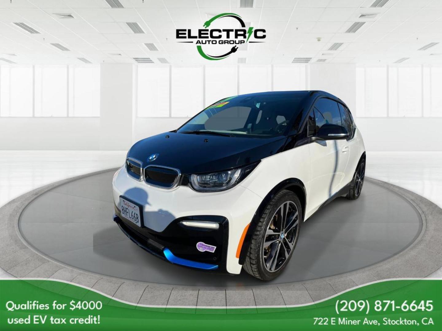 2019 WHITE /GRAY BMW i3 s (WBY8P6C59KV) with an ELECTRIC engine, CVT transmission, located at 722 E Miner Ave, Stockton, CA, 95202, (209) 871-6645, 37.956711, -121.282310 - Up to $4,000 in Savings This vehicle may qualify for the Pre-Owned Clean Vehicle tax credit made available to taxpayers in the Inflation Reduction Act. For comprehensive details on the full range of eligibility requirements and to gain further insight into the Pre-Owned Clean Vehicle tax credit, w - Photo#2