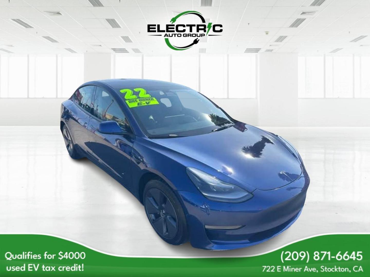 2022 Tesla Model 3 Standard Range Plus (5YJ3E1EA2NF) with an ELECTRIC engine, 1A transmission, located at 722 E Miner Ave, Stockton, CA, 95202, (209) 871-6645, 37.956711, -121.282310 - PLUS TAXES AND FEES NO CHARGER AVAILABLE - Photo#0