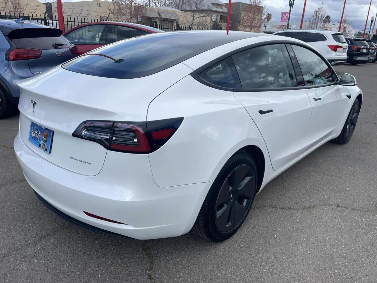 2021 WHITE Tesla Model 3 Long Range (5YJ3E1EB7MF) with an ELECTRIC engine, 1A transmission, located at 722 E Miner Ave, Stockton, CA, 95202, (209) 871-6645, 37.956711, -121.282310 - PLUS TAXES AND FEES NO CHARGER AVAILABLE - Photo#18