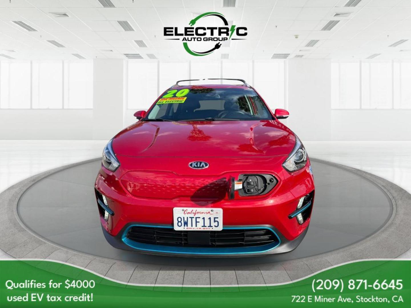 2020 RED /BLACK Kia Niro EV EX (KNDCC3LG9L5) , 6A transmission, located at 722 E Miner Ave, Stockton, CA, 95202, (209) 871-6645, 37.956711, -121.282310 - Up to $4,000 in Savings This vehicle may qualify for the Pre-Owned Clean Vehicle tax credit made available to taxpayers in the Inflation Reduction Act. For comprehensive details on the full range of eligibility requirements and to gain further insight into the Pre-Owned Clean Vehicle tax credit, w - Photo#1